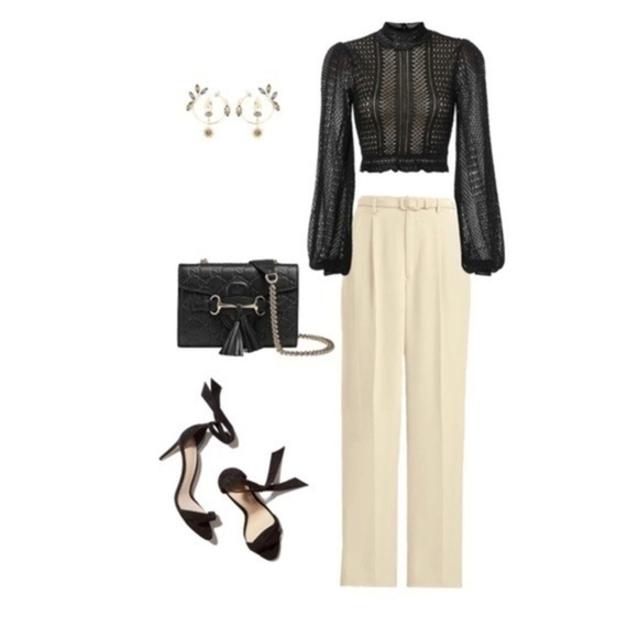 Carsile Champagne wool trouser pant size 2 cream off white pants trouser pant - Picture 1 of 14